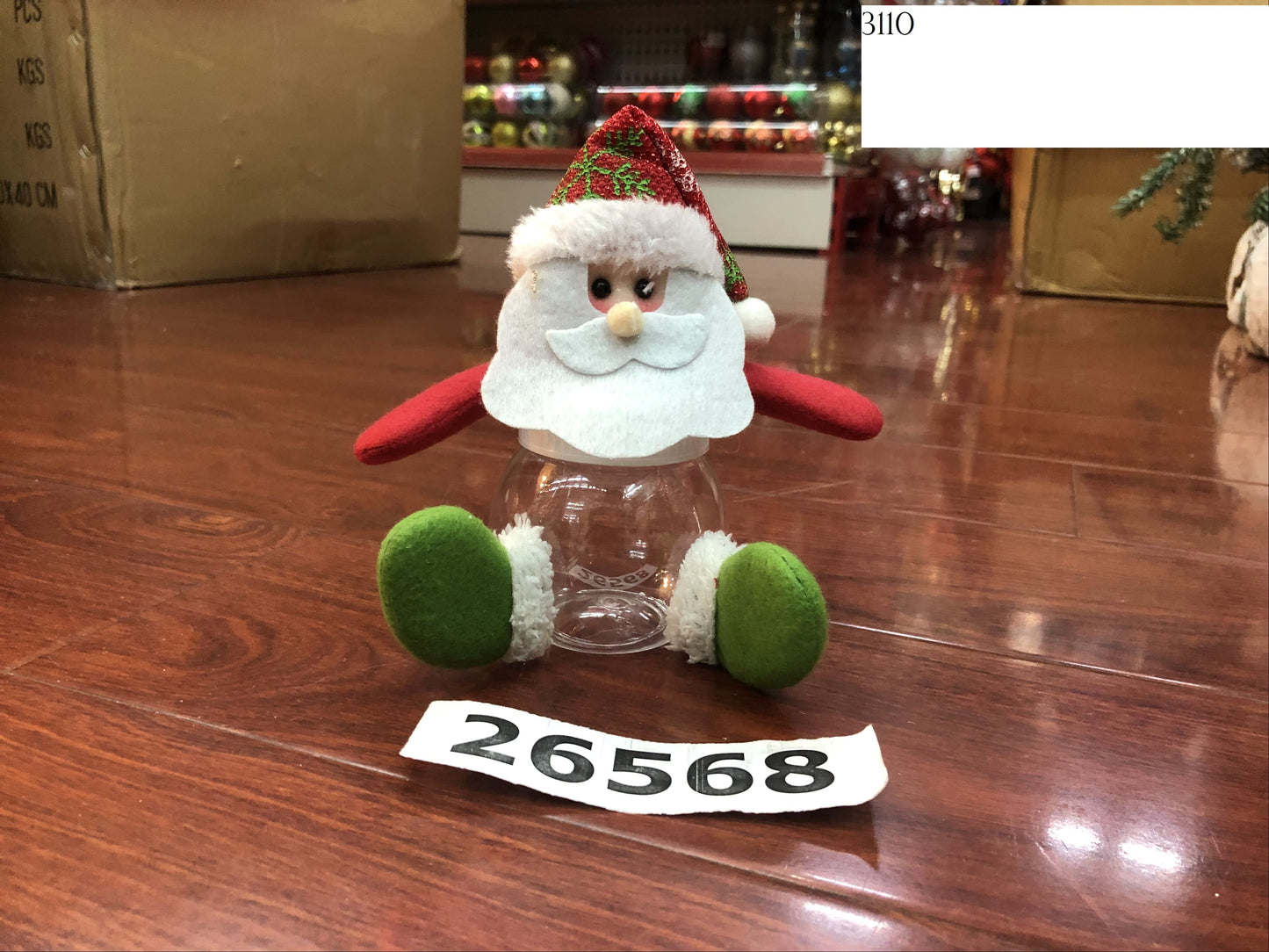 Santa Decorative Glass Jar