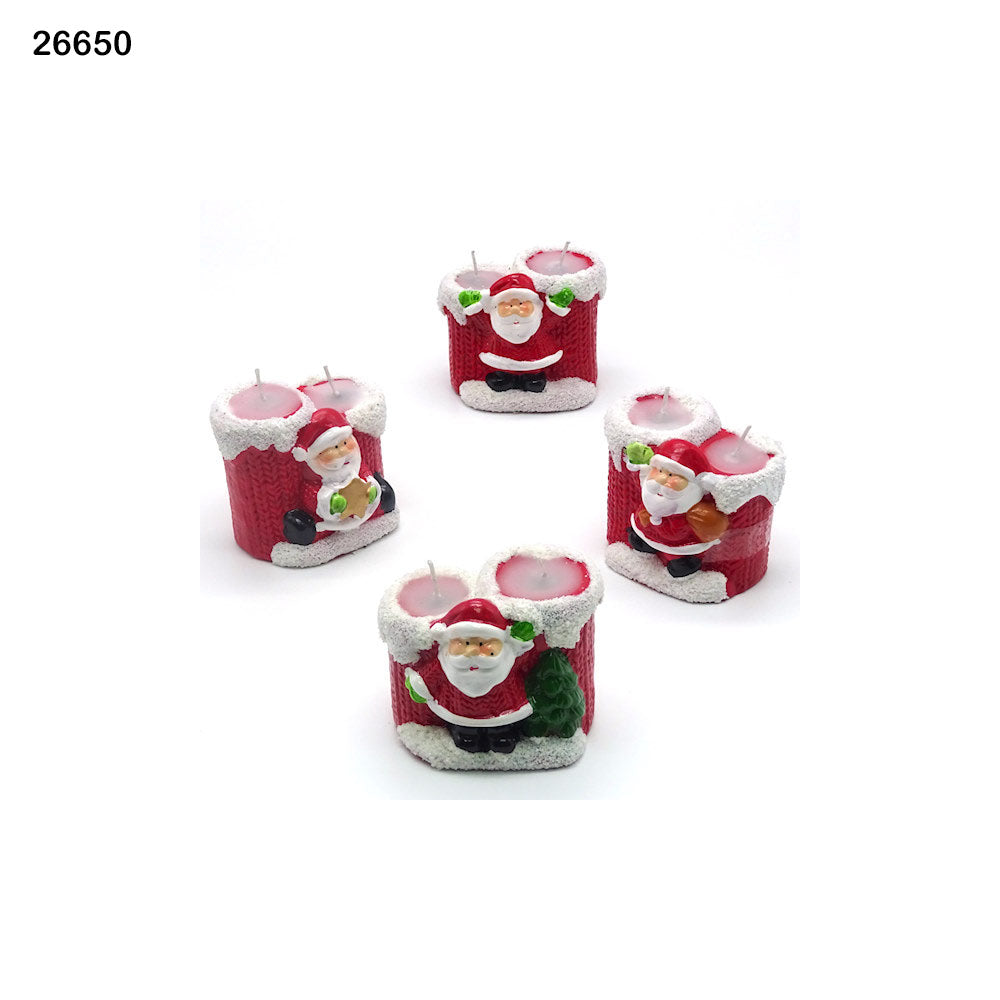 Santa Christmas Candle Holders