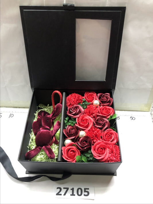 Romantic Rose Gift Box with Teddy Bear