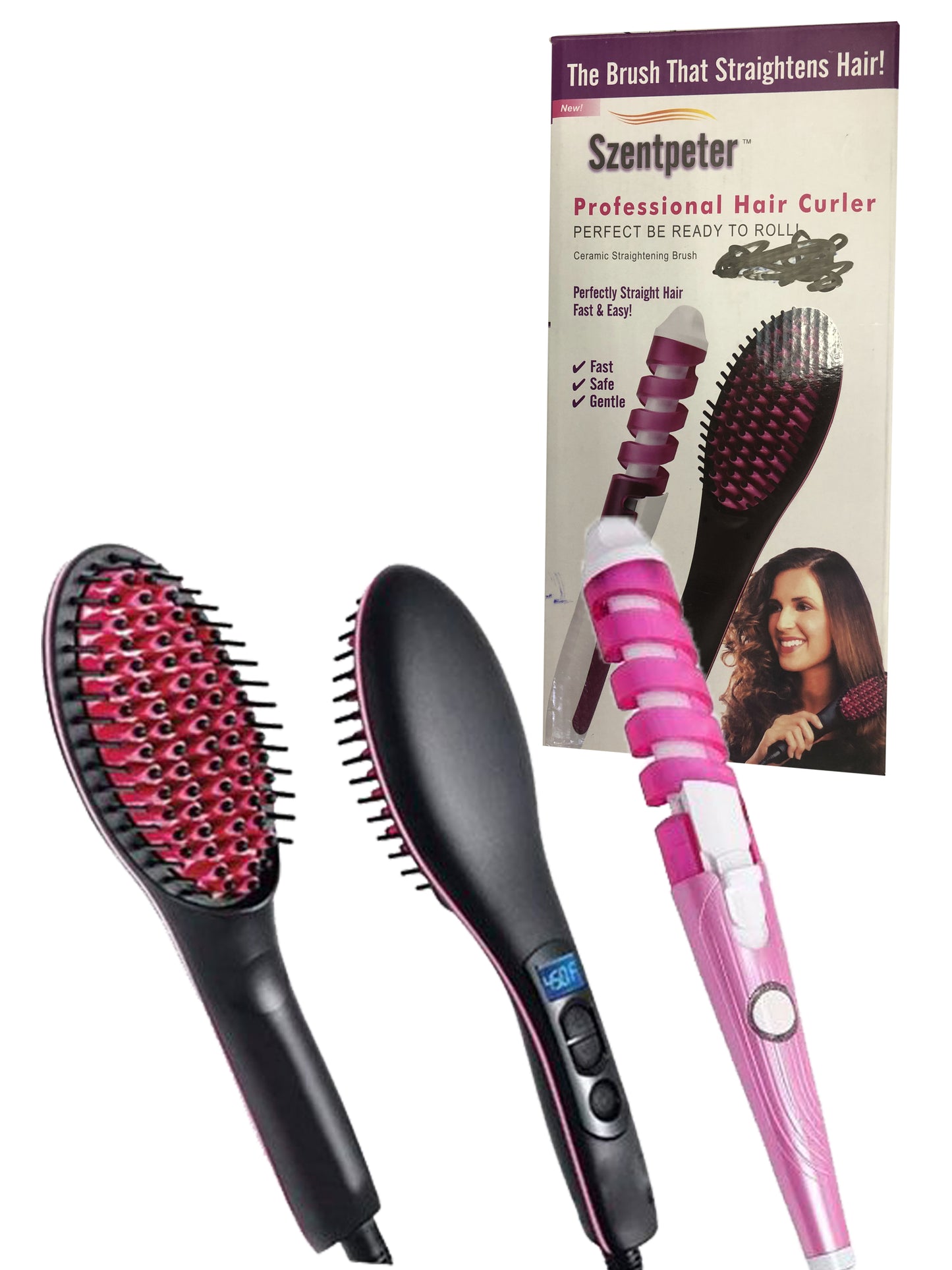 hair curler and comb