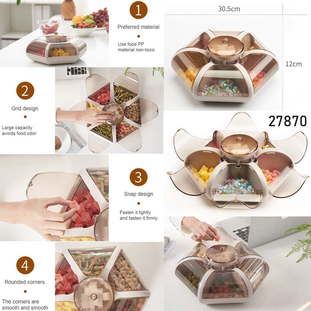 Rotating Snack & Candy Storage Box