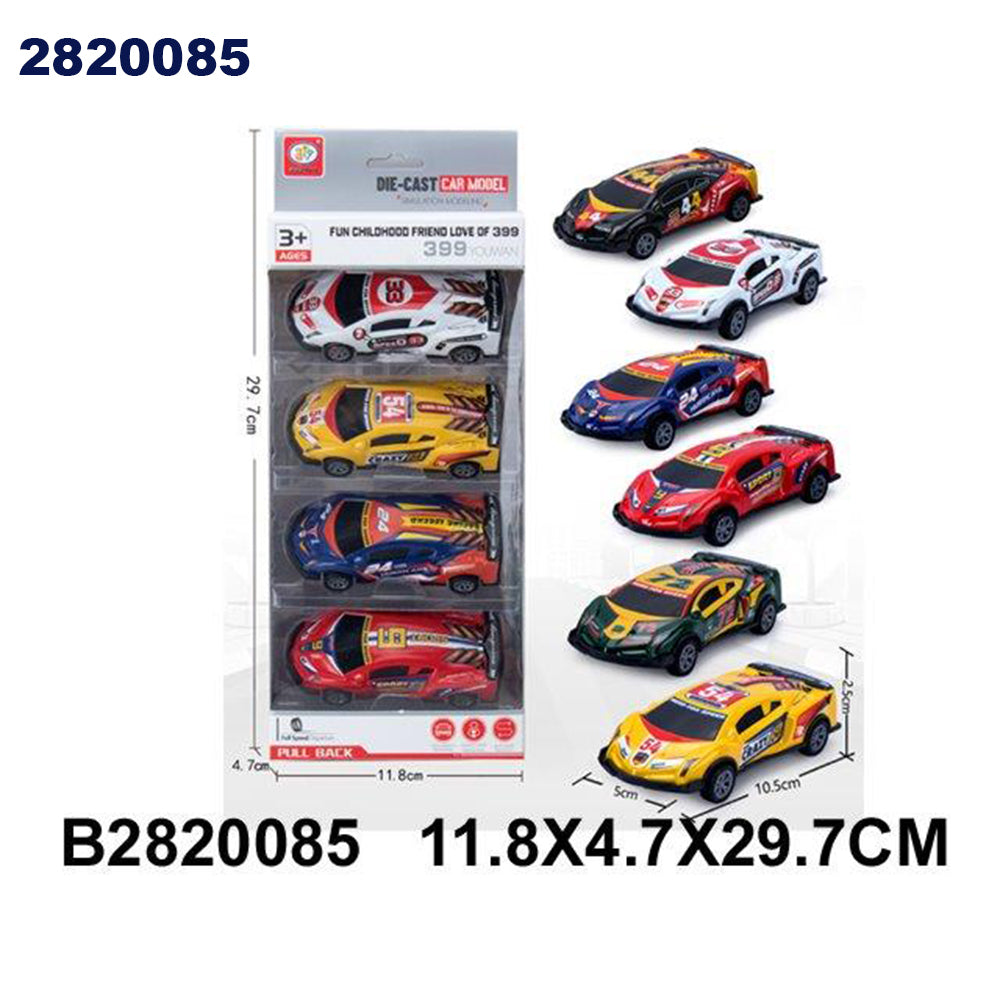 4pcs pull back car
