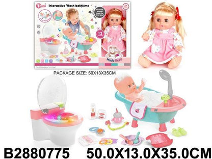 Interactive Baby Doll Bathtub Set
