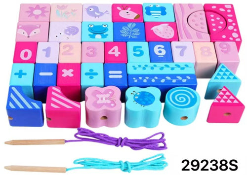 knitting wooden blocks