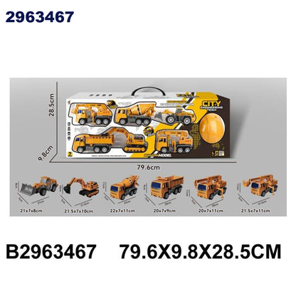 6 pieces set construction friction trucks