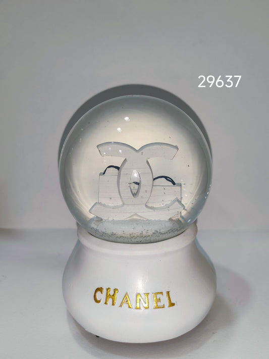 Chanel Style Logo Snow Globe
