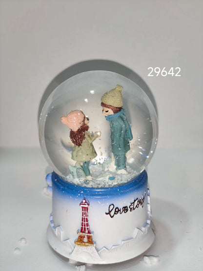 Paris Love Story Snow Globe