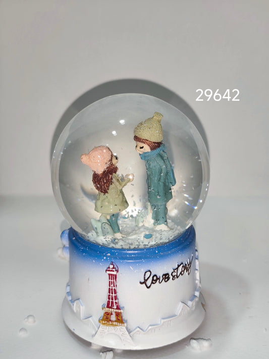 Paris Love Story Snow Globe
