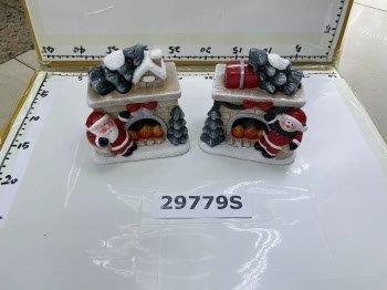 Santa Fireplace Figurines