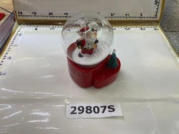 Santa Snow Globe with Tree