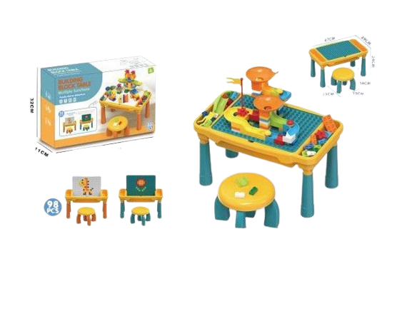 Jigsaw Puzzle & Block Game Table