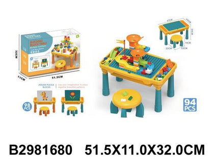Jigsaw Puzzle & Block Game Table
