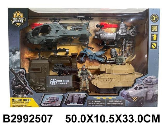 Special Forces Military Playset – Helicopter & Tank
