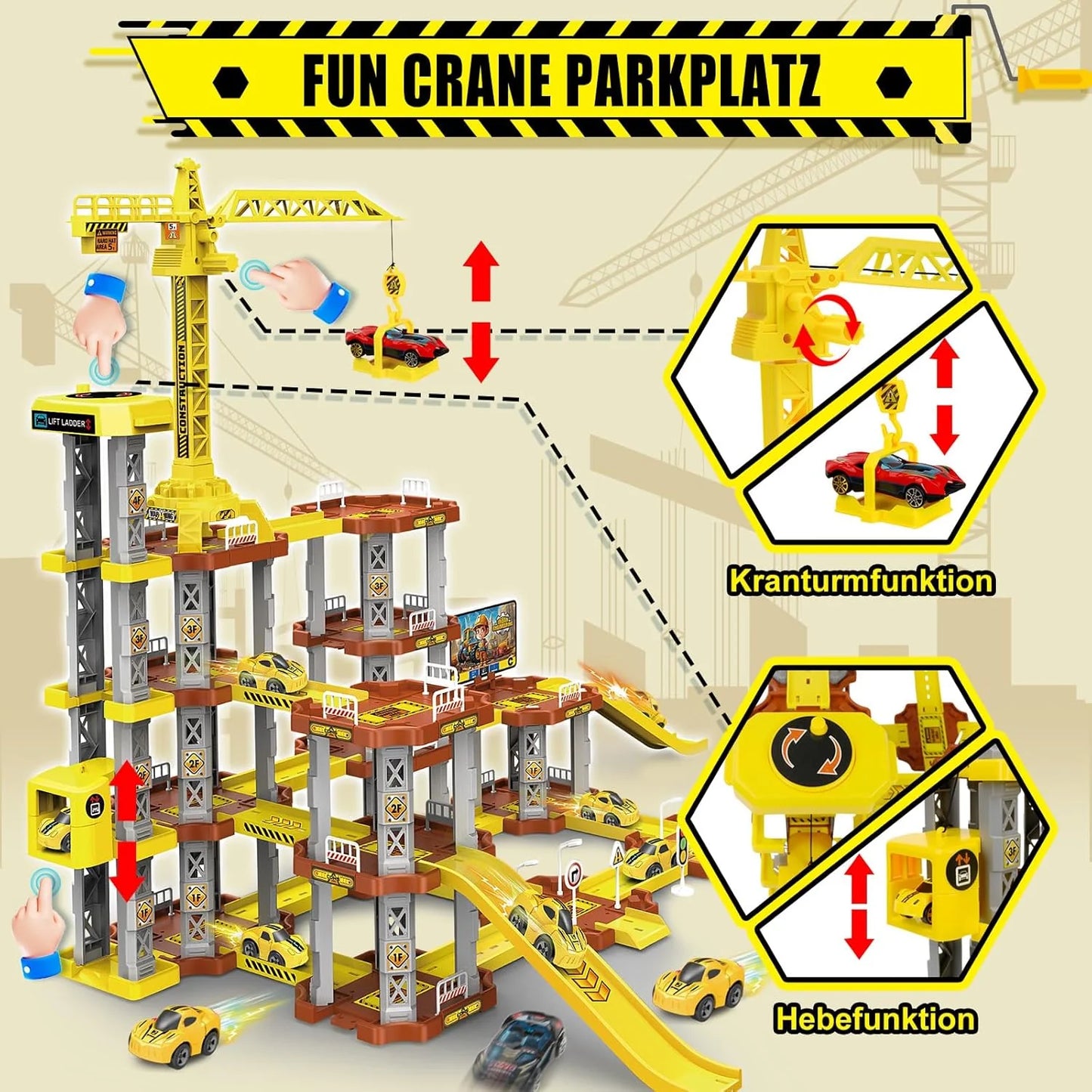 Car Park for Children, Pack of 203 Parking Garage