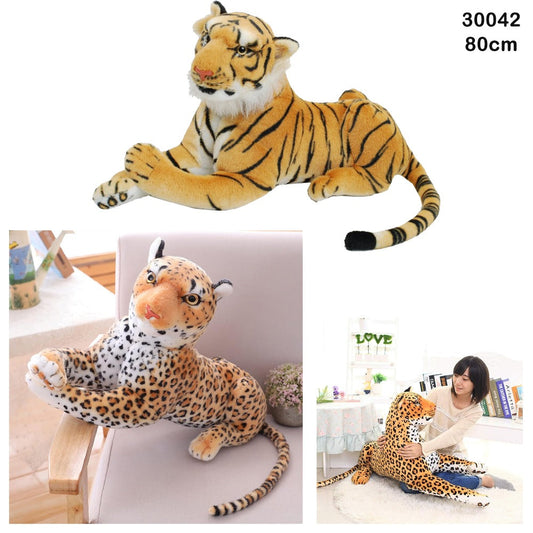 Large Plush Tiger & Leopard 80cm