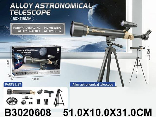 Alloy Astronomical Telescope 50×115mm