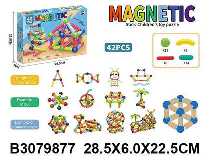 Magnetic Stick Toy Puzzle – 42 or 64  PCS