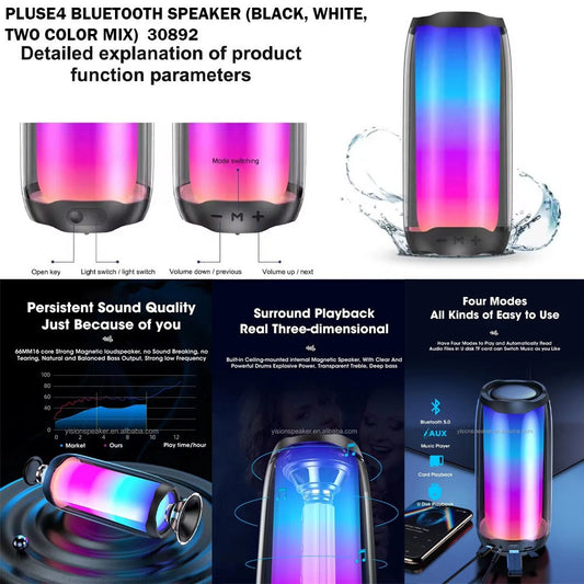 Pluse4 RGB LED Bluetooth Speaker