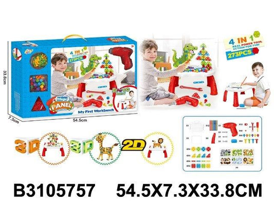 Magic Panel 4-in-1 Dinosaur Construction Workbench