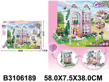 Girls Garden House Building Set 814 pcs