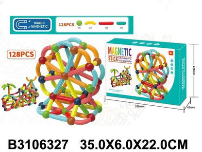 Magnetic Stick Toy Puzzle – 128 PCS