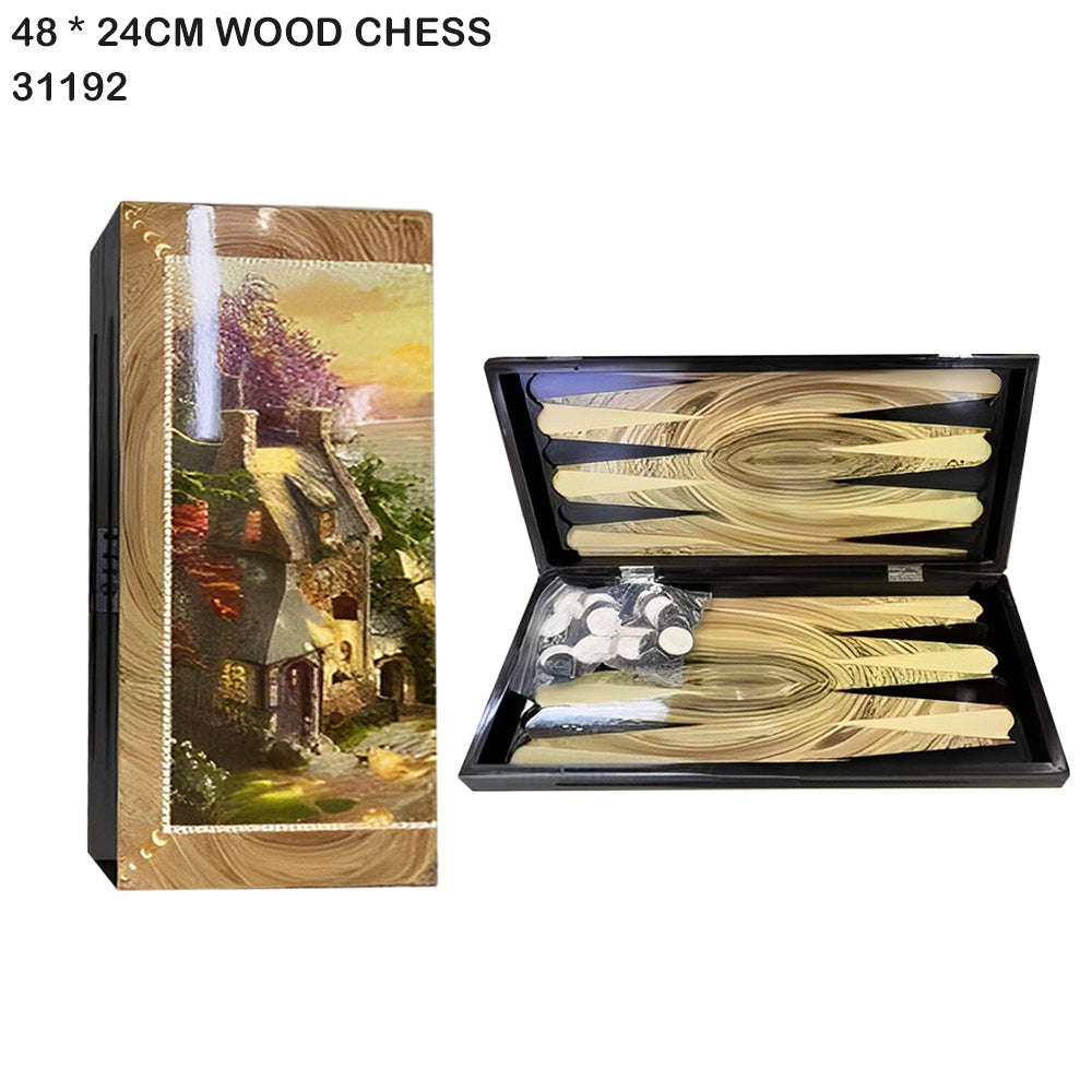 Wooden Chess Set 48x24cm