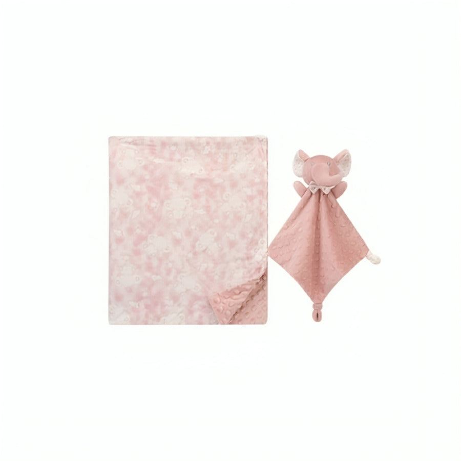 baby blanket and soft cuddler plush