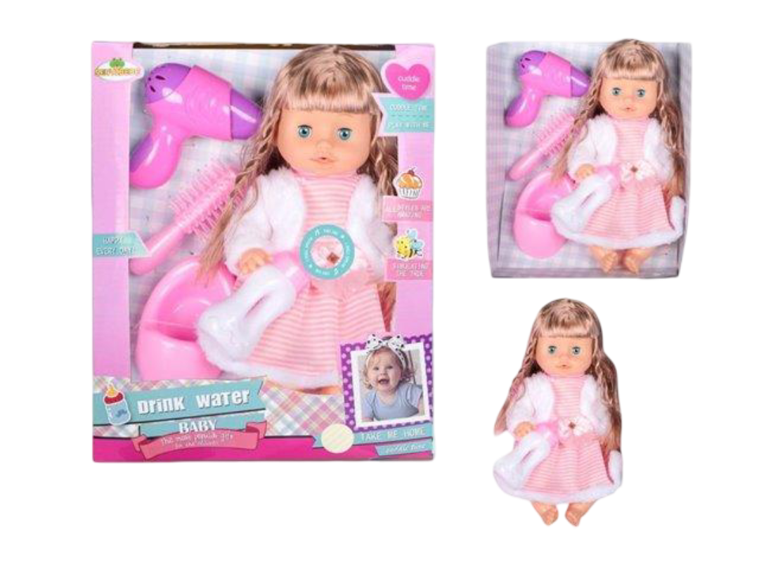 Drink Water Baby Doll – Pink Dress