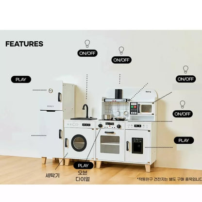3 pieces set wooden kitchen