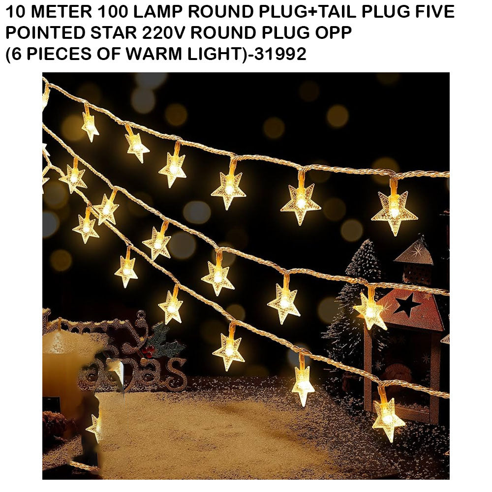 Star LED String Lights Warm White