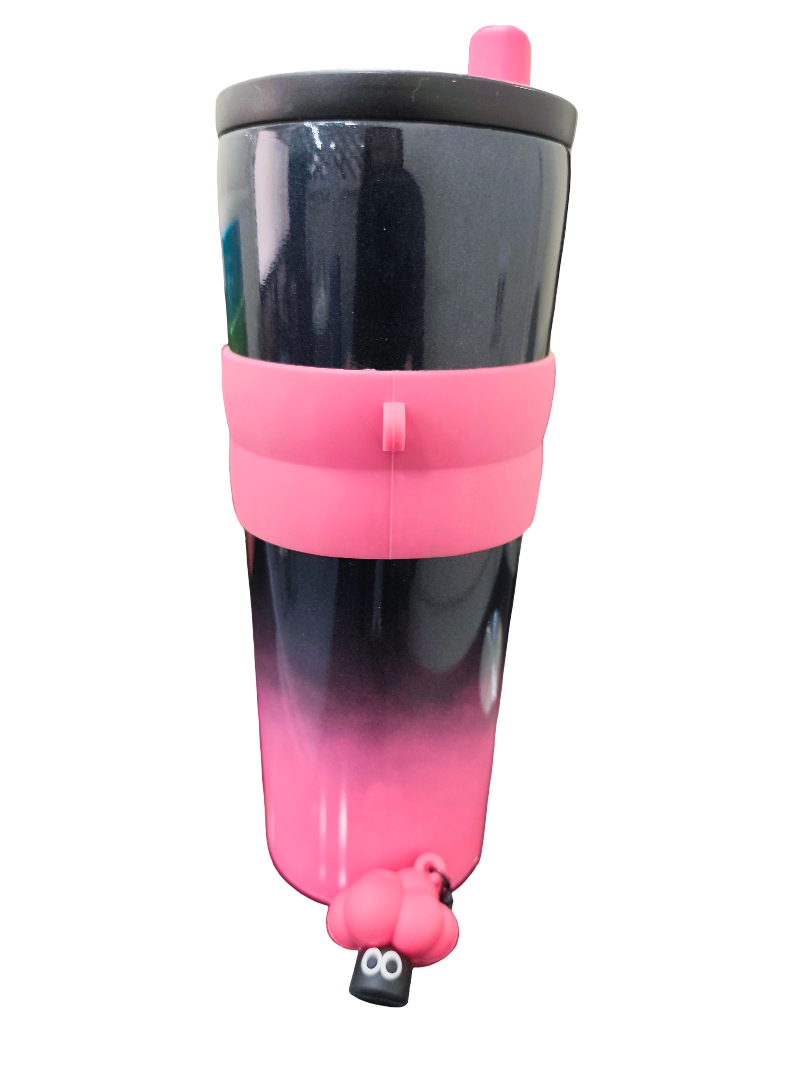 Gradient Tumbler Cup with Strap & Straw