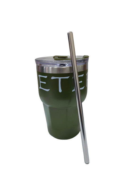 Kids Dino Glitter Tumbler with Straw