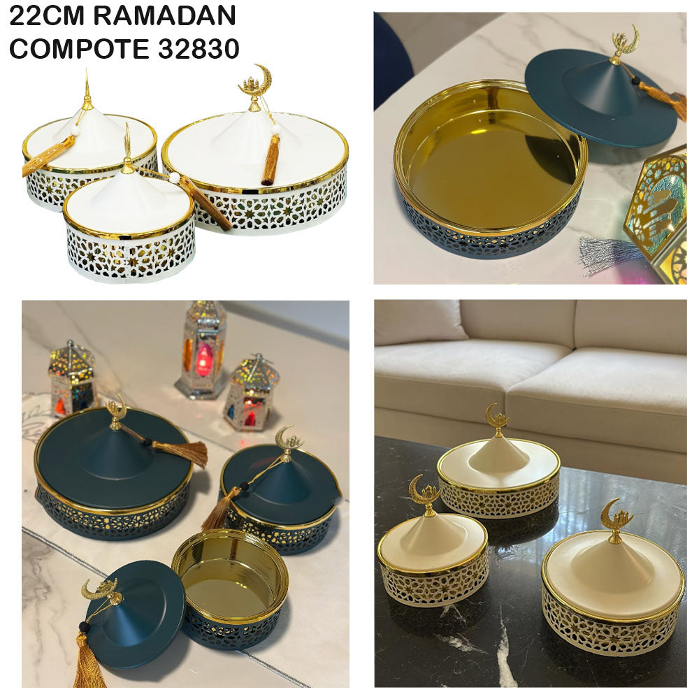 22cm Ramadan Decorative Compote