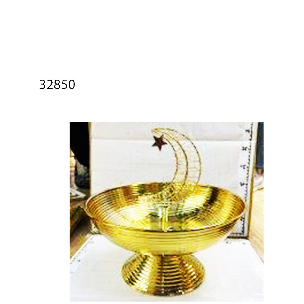 Ramadan Gold Decorative Compote Bowl