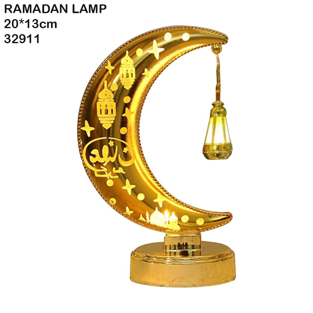 Crescent Moon Ramadan Lamp 20×13cm