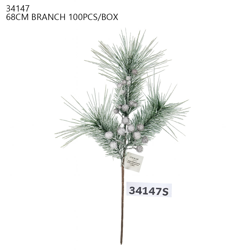 Snow Pine Christmas Branch 68cm