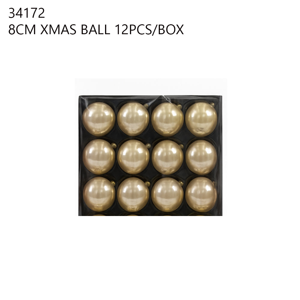8cm Christmas Balls (12pcs/Box)