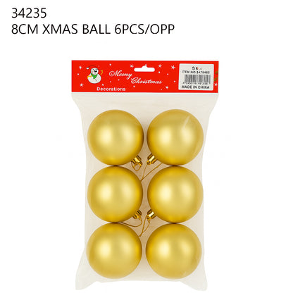 8cm Christmas Balls (6pcs/OPP)
