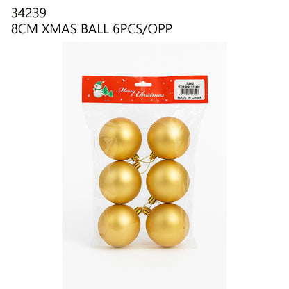 8cm Christmas Balls (6pcs/OPP)