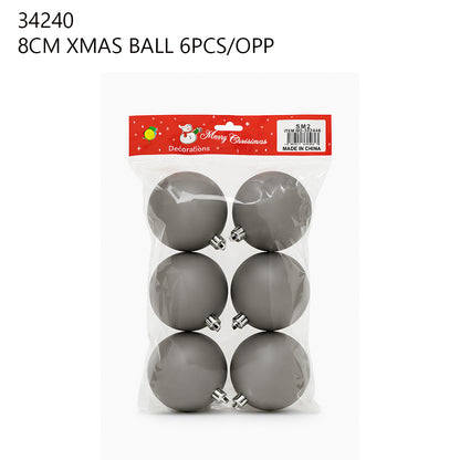 8cm Christmas Balls (6pcs/OPP)