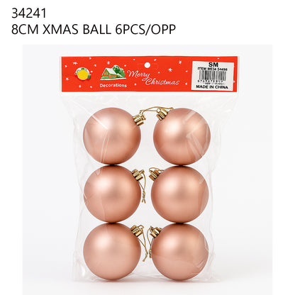 8cm Christmas Balls (6pcs/OPP)