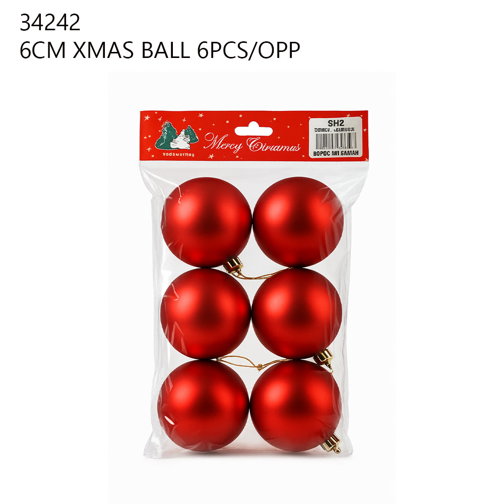 6cm Christmas Balls (6pcs/OPP)