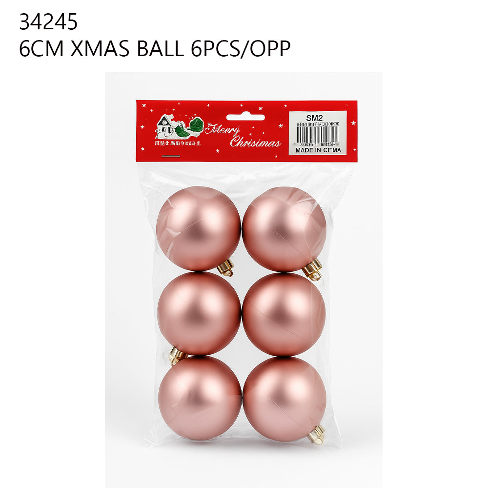 6cm Christmas Balls (6pcs/OPP)
