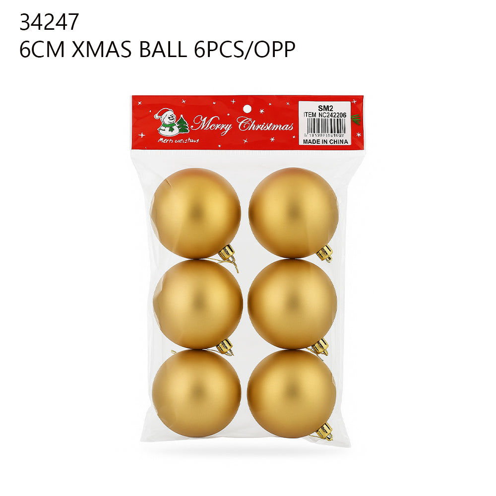 6cm Christmas Balls (6pcs/OPP)