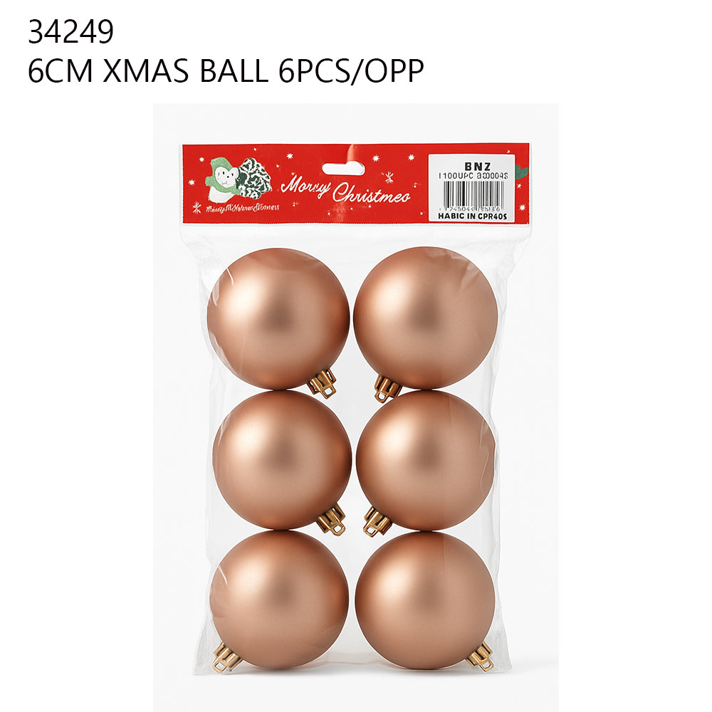 6cm Christmas Balls (6pcs/OPP)