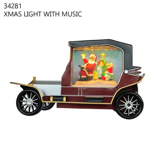 Xmas Light Vintage Car with Music