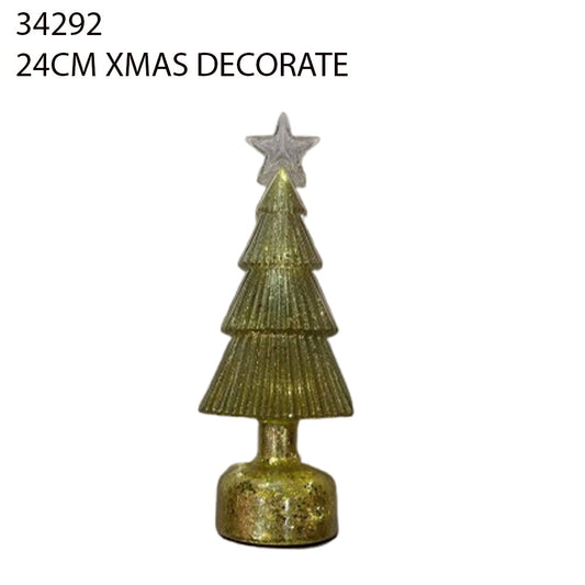 Gold Christmas Tree Decor 24cm