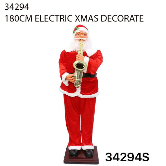 180CM Electric Santa Decoration with Saxophone