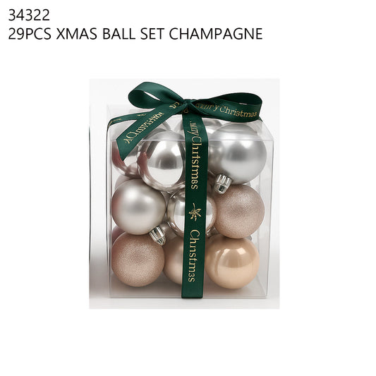 29PCS Christmas Ball Set – Champagne