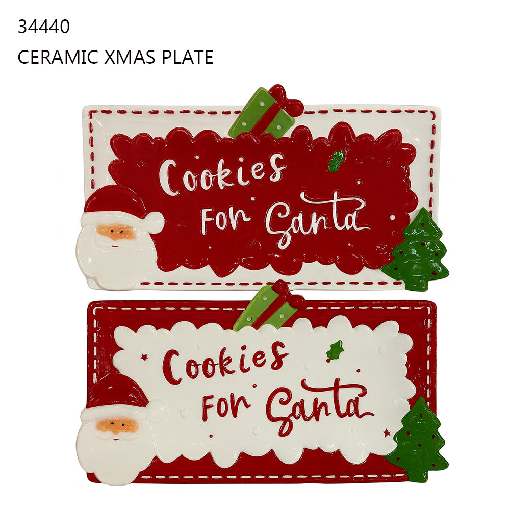Cookies for Santa Ceramic Plate